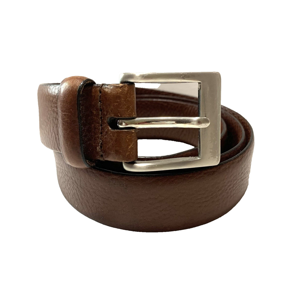 Daniel Cremieux Collection Men's Brown Italian Full Grain Leather Belt Size 38